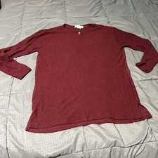 casual corner vintage red top Sweater-ish Acrylic Nylon Women's Size Large