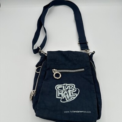 Small Crossbody Kids Bag Nylon Adjustable Strap Full Flap Mini Blue Club HAL
