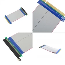 US 1 Pc PCI-E Express 16X-16X Power Riser Extender Card Molex IDE Ribbon Cable