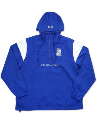 Phi Beta Sigma Fraternity Waterproof Anorak Jacket- Size Medium-New!