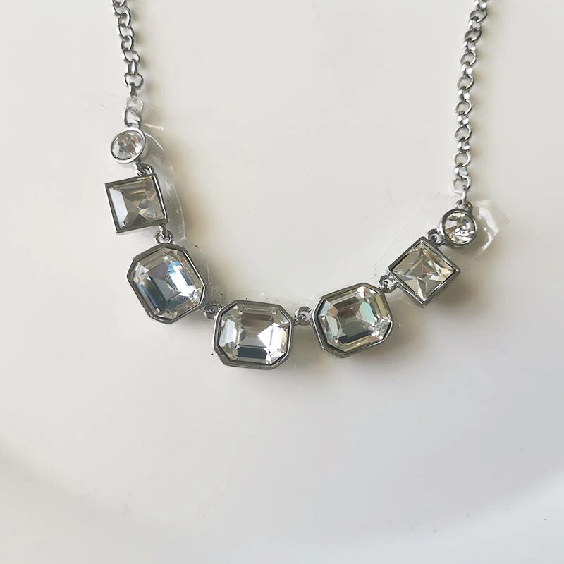 Nuevo Collar de Cristal 16" Regalo Moda Mujeres Fiesta Joyería 2 Colores Elegidos Foto 2 de 4