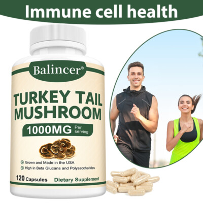 Turke Tail Mushroom Supplement,Cleanse Packed with Natural Herbs for Gut 120caps