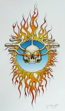  LIB TECH Original snowboard art Signed S. McDougall Pen & Ink Airbrush 1990's