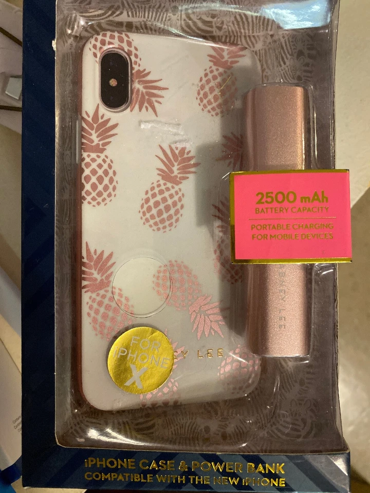 Funda y Banco de Alimentación Dabney Lee iPhone X 2500mAh Carga Portátil Piña Foto 2 de 3