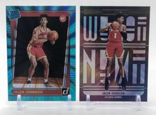 Jalen Johnson Lot (2) - We Got Next Holo #20 & Rated Rookie Teal Laser #231