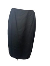 Linda Allard Ellen Tracy Women's Black Pencil Skirt Wool Size 10