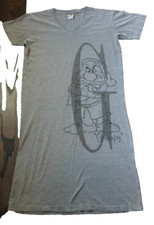Disney Catalog G Grumpy Night Gown PJs Snow White Dwarfs Sleep Small Medium Gray