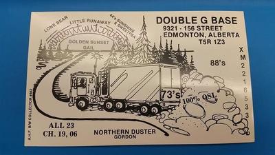 CB RADIO QSL Trading Card - NORTHERN DUSTER - SEMI TRUCK - EDMONTON ALBERTA