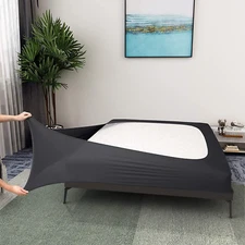 Box Spring Cover Queen Size - Jersey Knit & Stretchy Wrap around 4 Sides, Altern