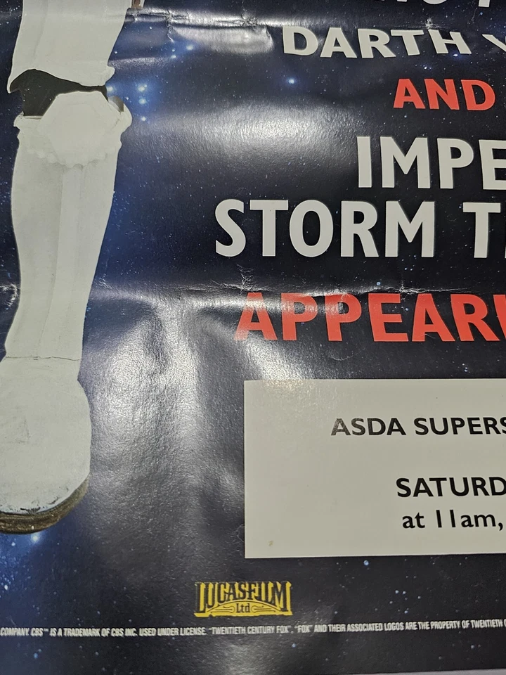 Vintage 1995 Star Wars The Imperial Invasion UK Tour Video Poster 16.5 X 23 Rare - Image 4 of 4