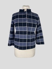 Emporio Armani Navy Print Jacket Size Uk8/us4