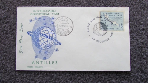 NETHERLANDS ANTILLES SCOTT 241 INT. GEOPHYSICAL YEAR UNADDRESSED FDC
