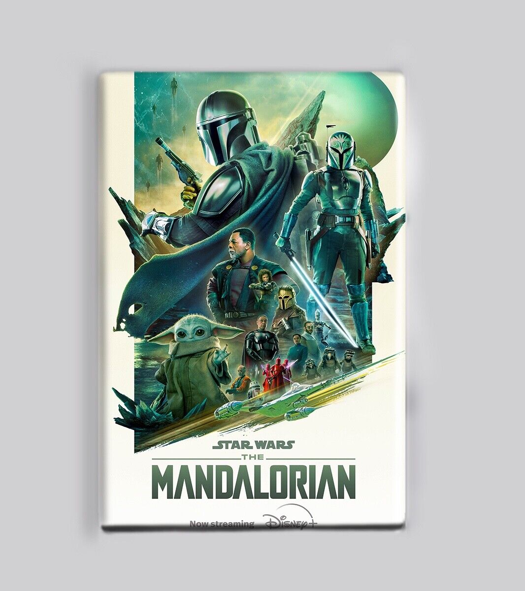 STAR WARS : THE MANDALORIAN / SEASON 3 CAST - 2 x 3 POSTER MAGNET jedi  grogu