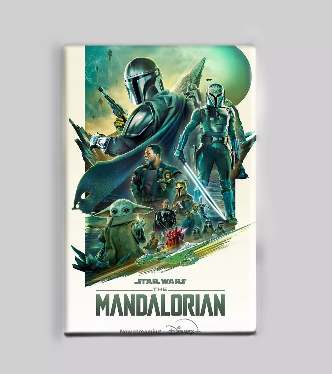 STAR WARS : THE MANDALORIAN / SEASON 3 CAST - 2 x 3 POSTER MAGNET jedi  grogu