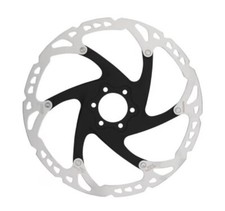 Neue Shimano SM-RT76-L Bremsscheibe - Silber/Schwarz, 203mm, 6-loch