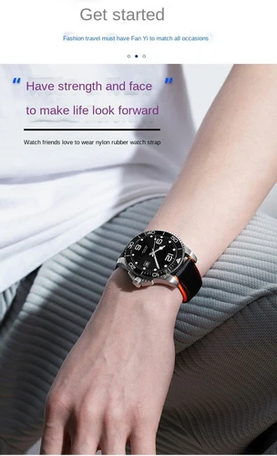 Waterproof Watch Strap Nylon Rubber Colorful Wrist Band Pin Buckle Men 19-24mm - Picture 7 of 46