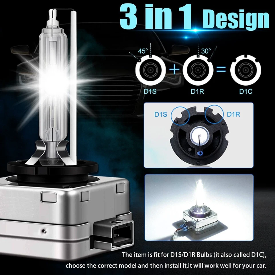 Super Bright D1S HID Headlight Bulbs 35W White 6000k 2x For BMW 118i 2012-2015 - Image 4 of 4