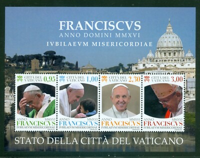 2016 Vatican City Sc# 1620a Papa Francesco 2016 Souvenir Sheet MNH