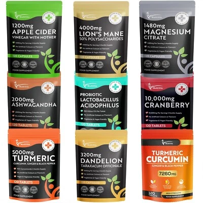 Multivita - Vitamins Health Supplements High Strength Vegan Tablets Capsules UK