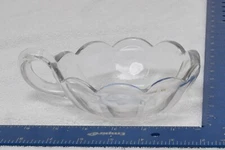 Antique Edwardian A.H. Heisey clear pressed glass nappy COLONIAL 1900s 1910s