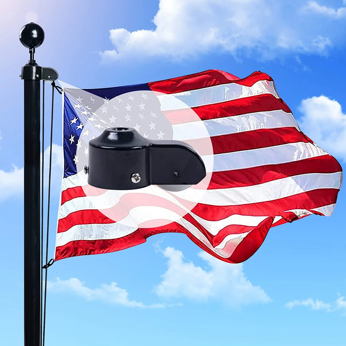 NQ Flag Pole Truck with Nylon Pulley for 1.6 to 2 Diameter USA Flag  Poles,Heav