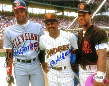 Roberto Alomar Sandy Alomar Jr & Sr Signed 8x10 Photo – JSA COA - Alomar Family