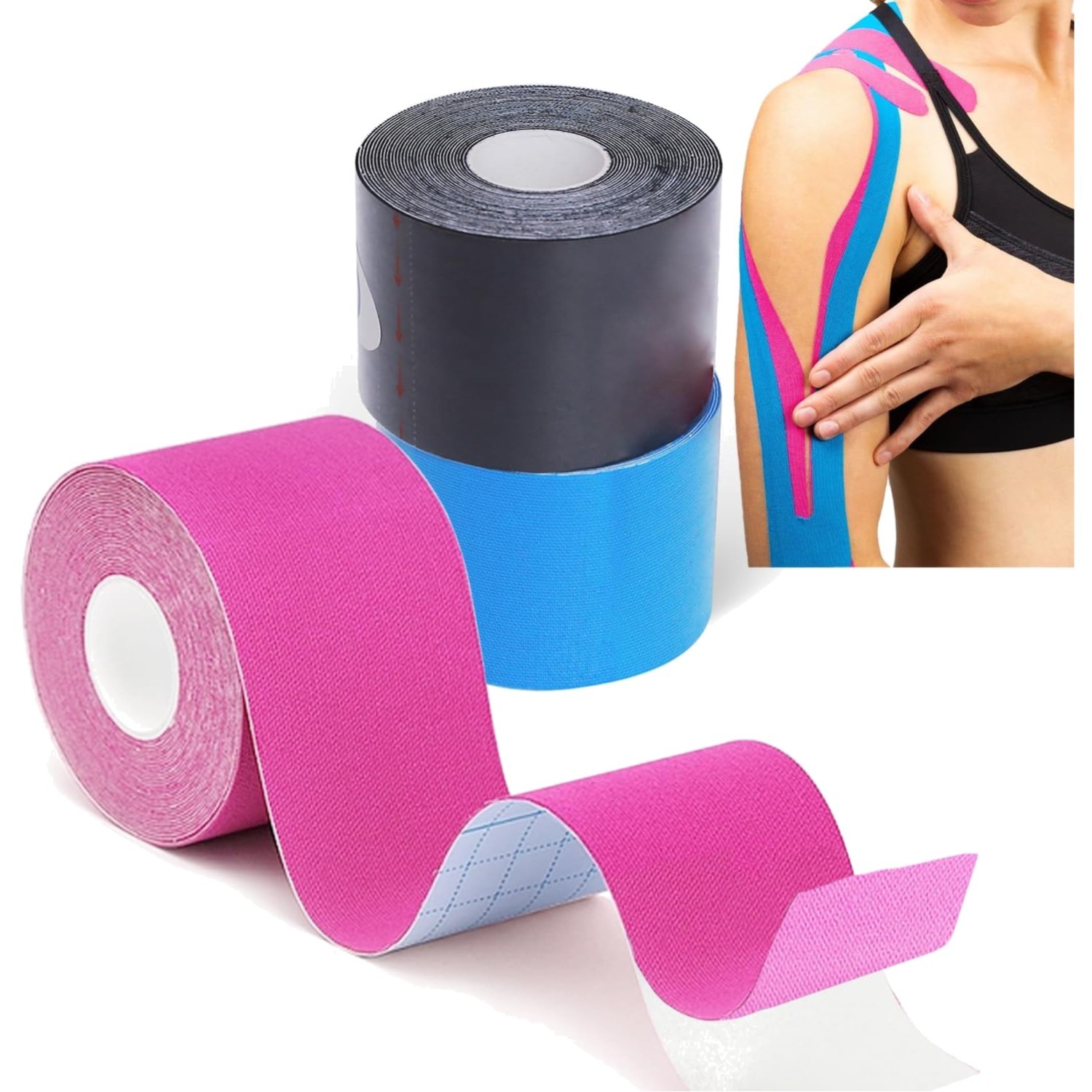 Kinesiotapes Sporttapes Hautfreundlich Muskel Unterstützung 3 Rollen