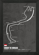 Monaco Circuit Framed Wall Art Poster Canvas Print Picture