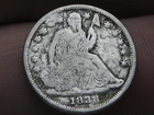 1838 P Seated Liberty Half Dime- Philadelphia, Large Stars, Shipwreck Effect?