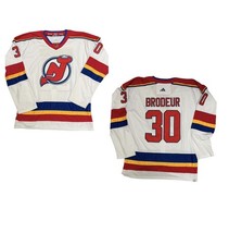 New Adidas Martin Brodeur New Jersey Devils Reverse Retro NHL Jersey White sz 54