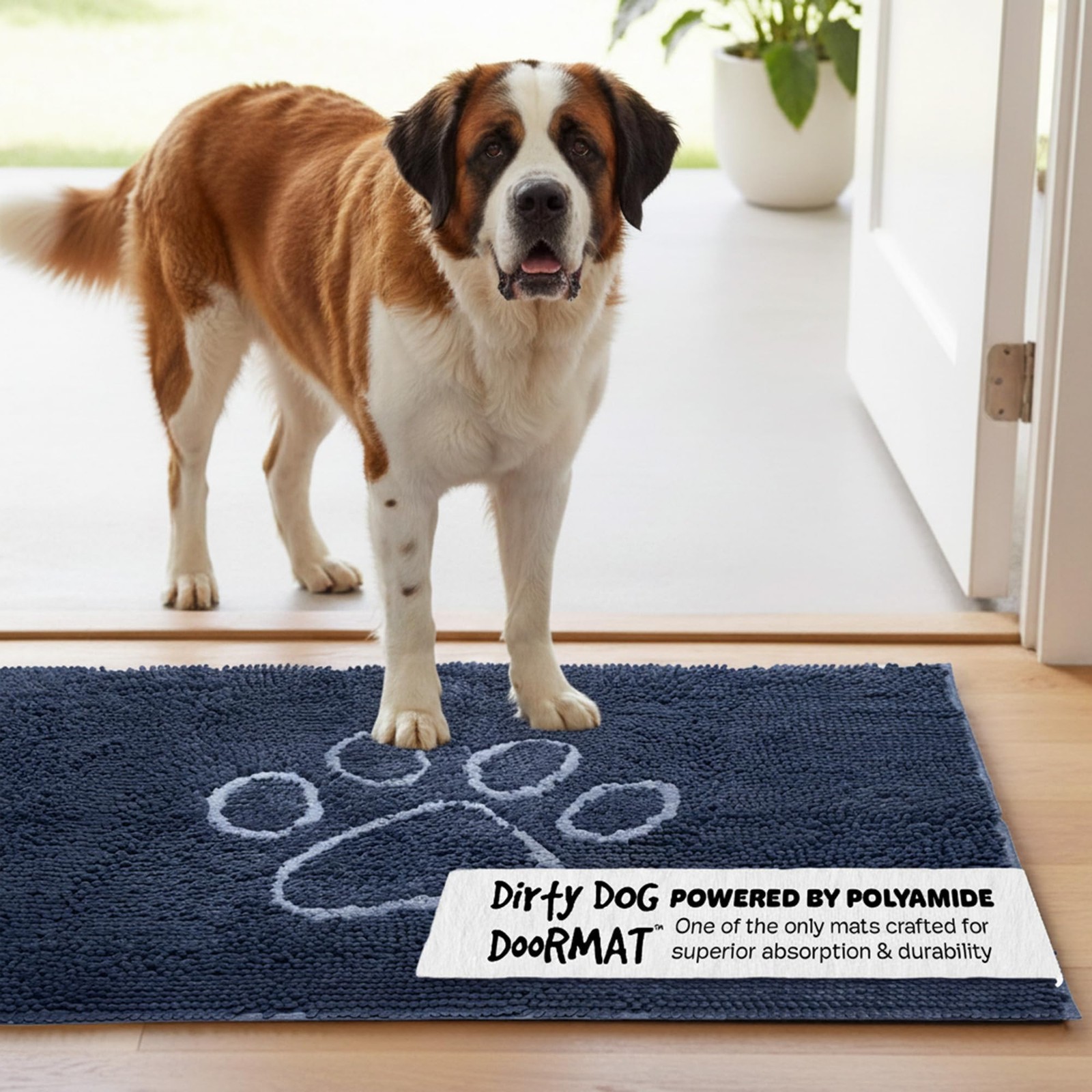 DGS Pet Products Dirty Dog Doormat Runner Misty Grey 60" x 30" x 2"