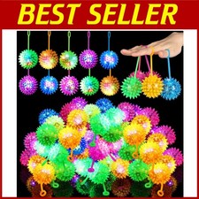 Multicolor Flashing Squeaky Ball Pack - 100 Pcs Rubber Toys