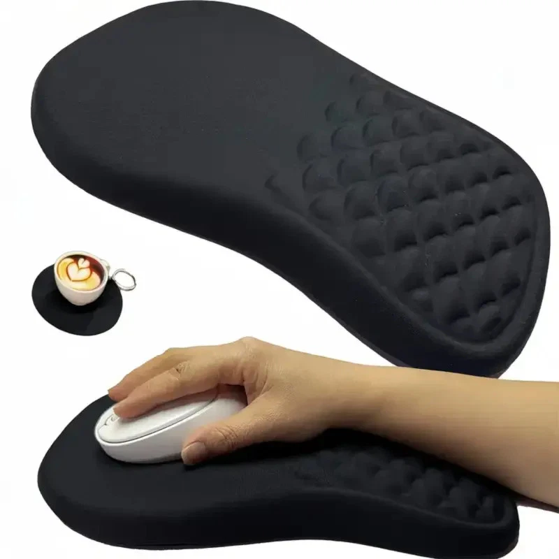 Tappetino per mouse con poggiapolsi, in memory foam