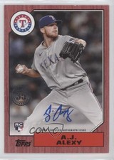 2022 Update 1987 Topps Baseball Red 19/25 AJ Alexy #87BA-AJA Auto 0eo6