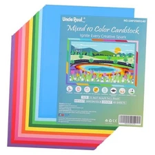  40 Sheets Cardstock - 8.5'' x 11'' Letter Size [40 Sheets] Mixed 10 Colors