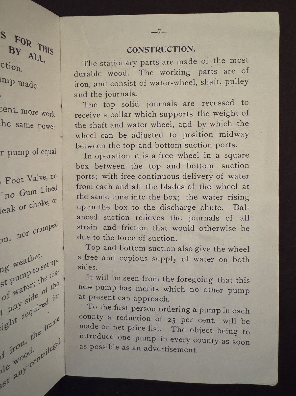 Rare 1895 New Orleans Booklet Joseph Menge Patent Pump Canal Irrigation History