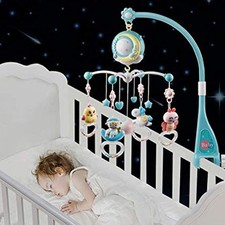 Baby Mobile Crib Bed Bell Music Box Galaxy Projection Night Lights Nursery Gifts