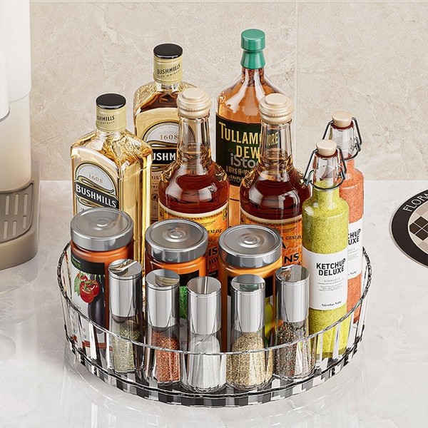 Drehteller Organizer, 360° Drehteller KüHlschrank, KüChen GewüRzhalter, 21Cm Dur-image