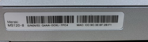 Cisco Meraki MS120-8 - 10 Ports Fully Managed Ethernet Switch *Unclaimed* - Picture 4 of 7