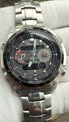 Casio Edifice ECW-M300E Herren Funk Solar Chronograph Weltzeit 100m Stahl