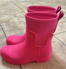 Girls Size 4 Waterproof Ugg Boots Fur Lined Hot Pink — photo 3