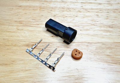 #ad 3 Way Pressure Sensor Receptacle Connector Kit GT 150 Delphi AEM Haltech Motec $10.00