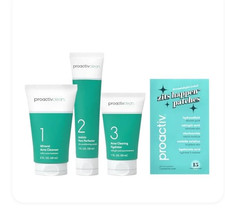 Proactiv Clean  Gentle 3 Step Routine Sensitive Skin Kit with 15 Patches New