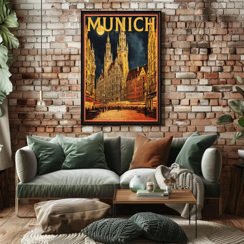 Póster de paisaje nocturno de Munich Foto 4 de 4