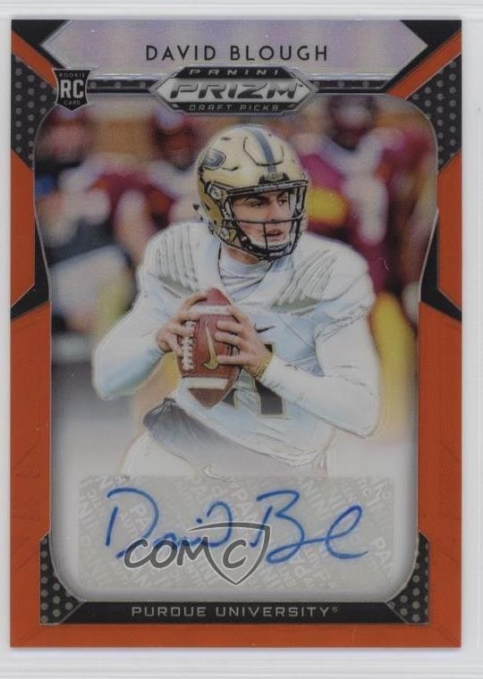 2019 Panini Prizm Draft Picks Orange David Blough #176 Rookie Auto RC 1q03