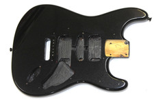 CRACK!! Fender Squier Bullet Stratocaster Black Metallic Body Tremolo Guitar