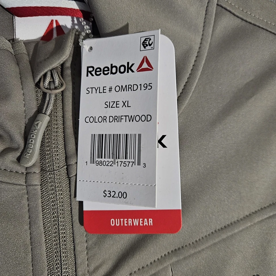 Reebok Jacket Mens XL Softshell Full Zip Lightweight Outdoors OMRD195 - Image 4 of 4