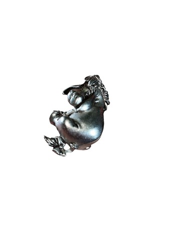 Disney Winnie The Pooh 3D Eeyore Silver Pewter Tone Pin Brooch