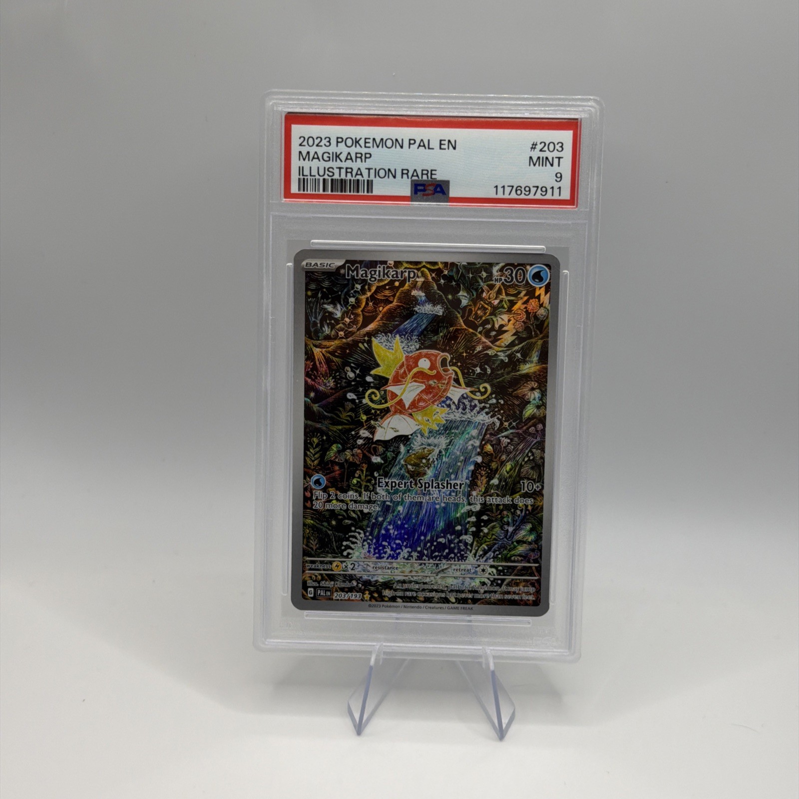 2023 POKEMON - MAGIKARP - PALDEA EVOLVED ILLUSTRATION RARE #203 PSA 9 PAL-EN