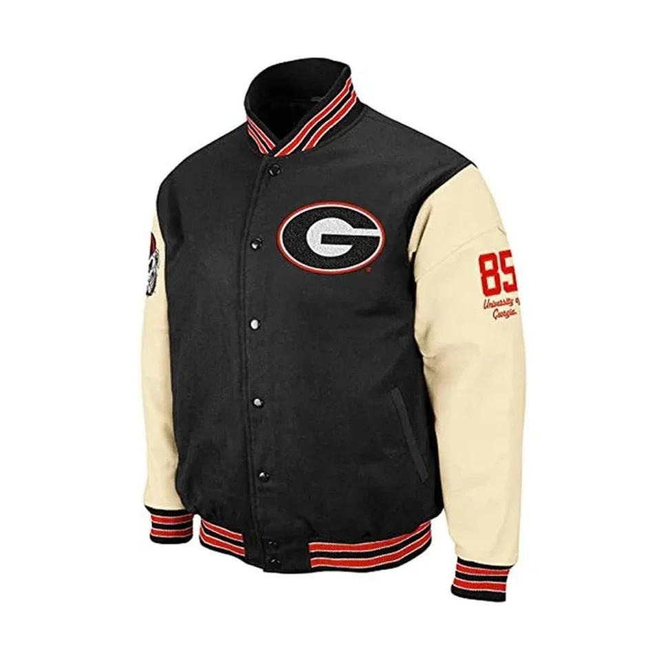 Georgia Bulldogs Varsity Jacket for Men – NCAA College Letterman Style Coat - Image 2 of 4